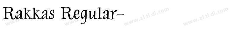Rakkas Regular字体转换